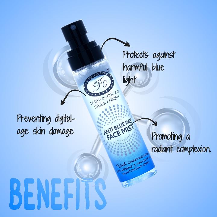 Studio Finish Anti Blue Ray Face Mist, Anti- Ageing & Anti-Blue Ray II Moisturizing  Spray, 100ml