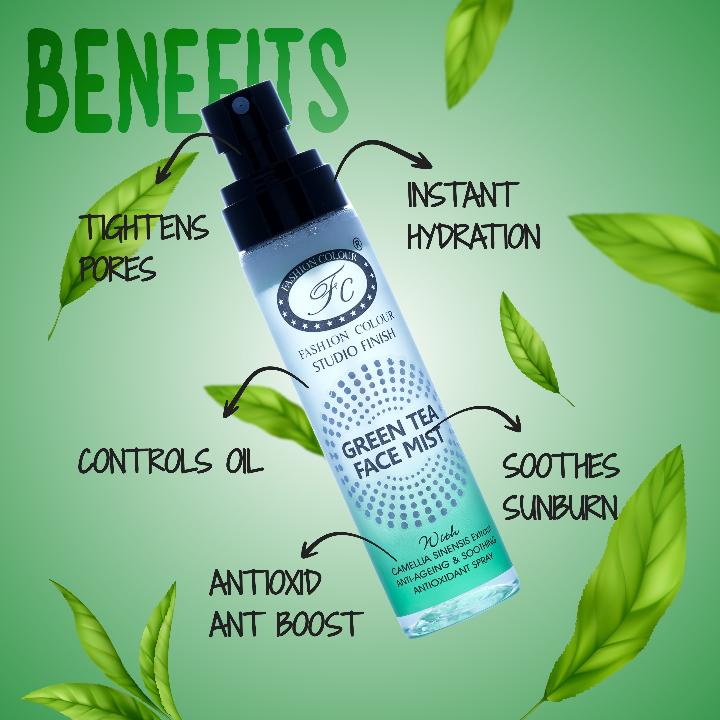 Studio Finish Green Tea Face Mist, Anti- Ageing & Soothing II Antioxidant Spray, 100ml