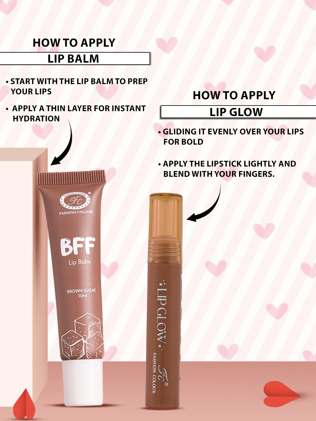 BFF Lip Balm (BROWN SUGAR- 10ml) & Pretty Lip Glow Lipstick (Terracotta, 3ML)