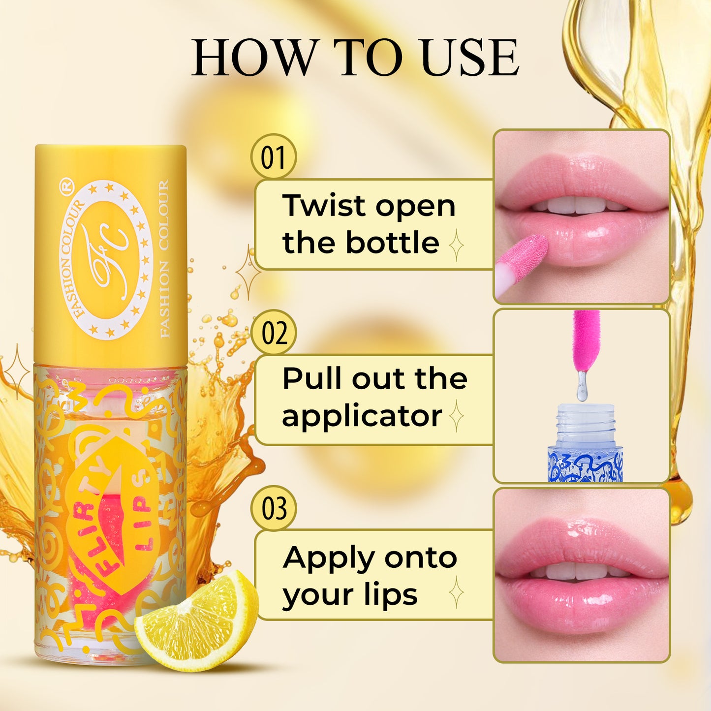 Flirty Lips Lip & Cheek oil for Women | Colour Changing PH Lip Oil | Infused with Skin Loving Ingredients | Long-Lasting Nourishment, Hydration, 4ml