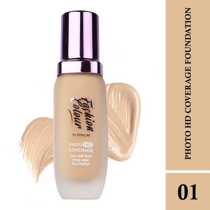 Platinum The Soft Fluid Long Wear Foundation, With Photo HD Coverage , 45ml