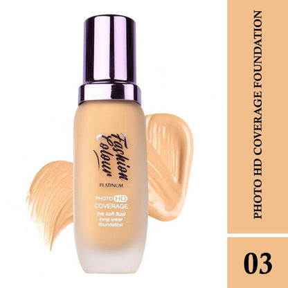 Platinum The Soft Fluid Long Wear Foundation, With Photo HD Coverage , 45ml