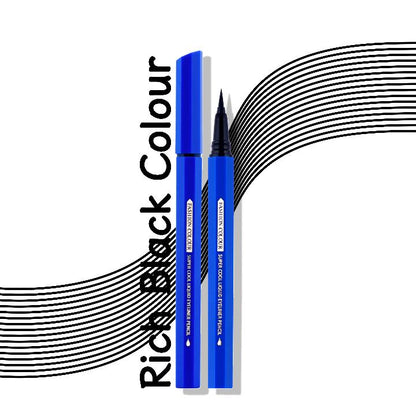 Super Cool Liquid Eyeliner Pencil | 0.1 Smooth A Perfect Sketch | Waterproof & Long-Lasting | Cool Black