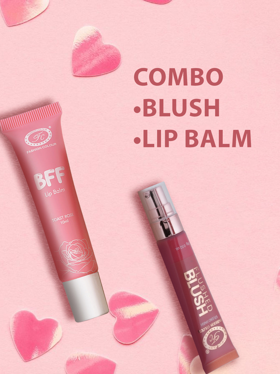 Studio Finish Flushed Blush (Rose Red,15ml) & BFF Lip Balm (TOAST ROSE, 10ml)