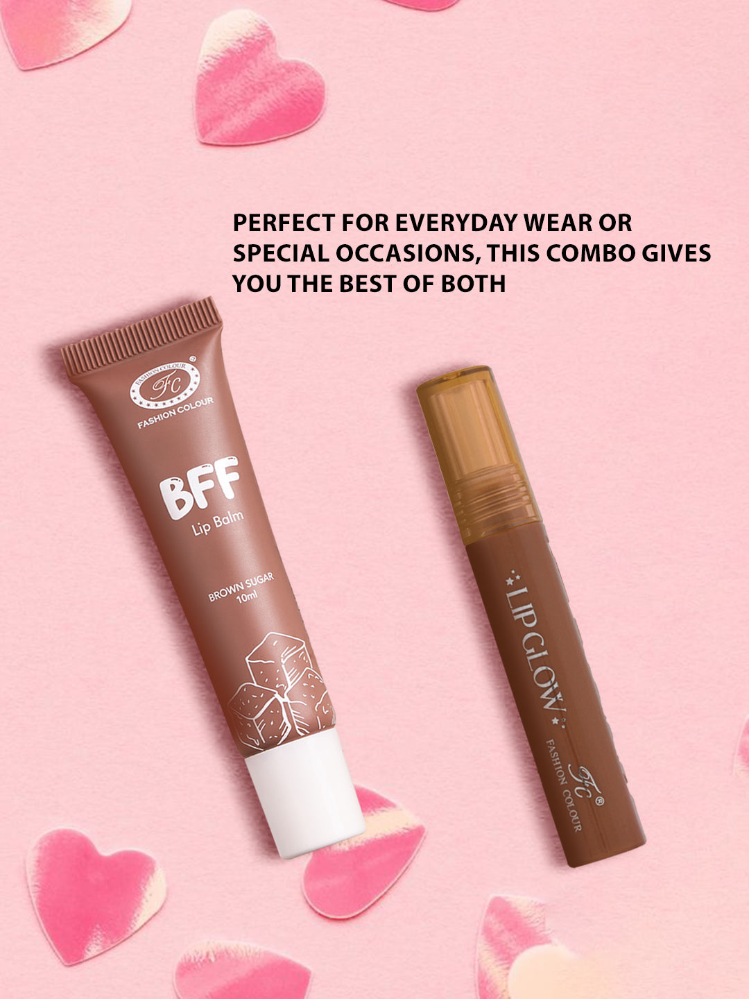 BFF Lip Balm (BROWN SUGAR- 10ml) & Pretty Lip Glow Lipstick (Terracotta, 3ML)