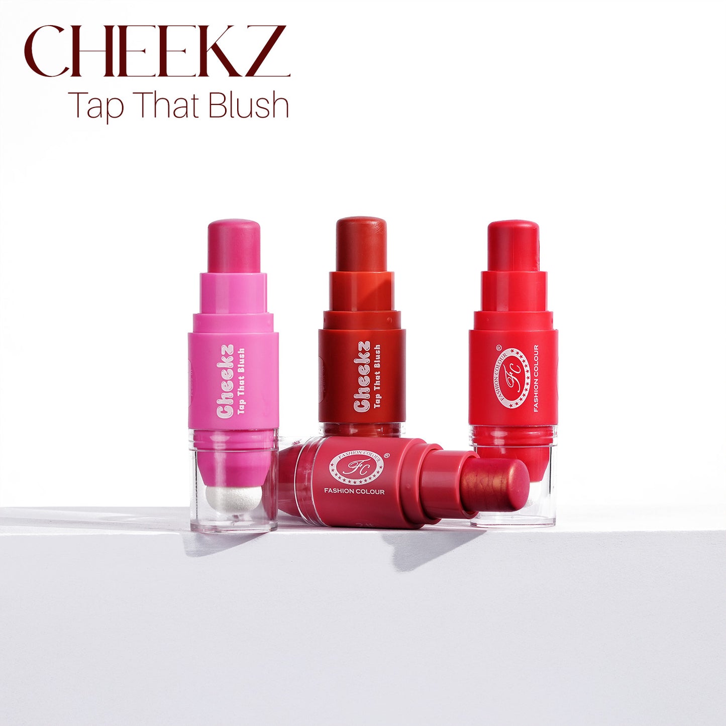 Cheekz Tap Tint & Blush – Dual-Ended Cream Blush Stick with Built-In Applicator – Long-Lasting, Blendable Formula for Natural Glow