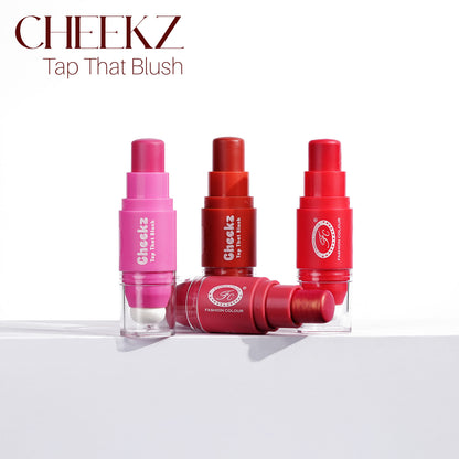 Cheekz Tap Tint & Blush – Dual-Ended Cream Blush Stick with Built-In Applicator – Long-Lasting, Blendable Formula for Natural Glow
