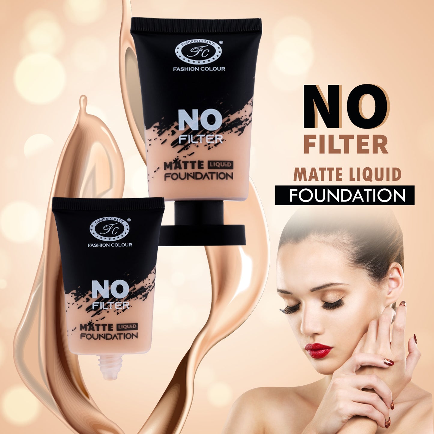 No Filter Matte Liquid Foundation I Lightweight I Breathabale Finish I All Skin Types