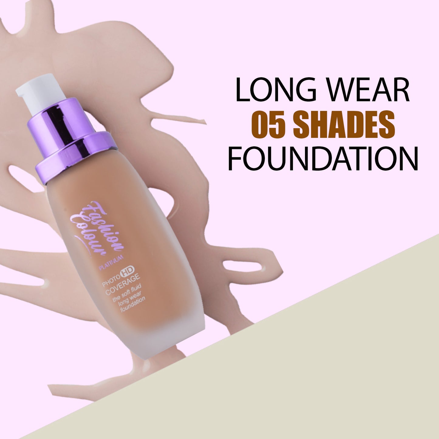 Platinum The Soft Fluid Long Wear Foundation, With Photo HD Coverage , 45ml