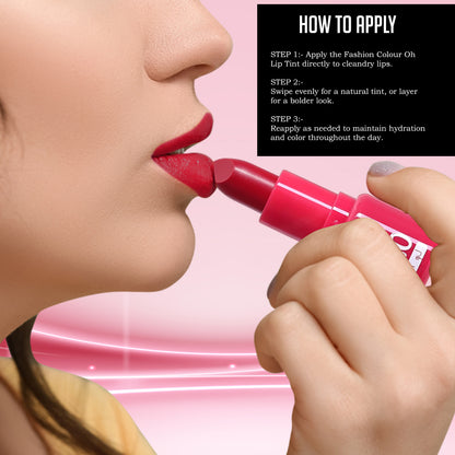 Oh Lip Tint | Velvet Touch Hydra Lips | 10hrs of Hydration | Non-Sticky Formula | Tinted Lip Balm