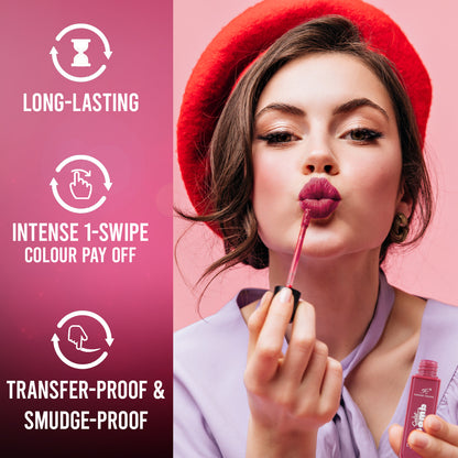 Sweet Bomb Lip Polish | Lip Gloss For Women | Upto 16 Hours | Matte Finish With Quick Dry Feature Gives you Vibrant Look | For Office/ Party Girlies | Available in 19 Shades Choose Your's