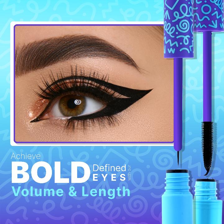 Lash Line Beauty Volume & Length 2 in 1 Mascara & Eyeliner (7gm+6ml)