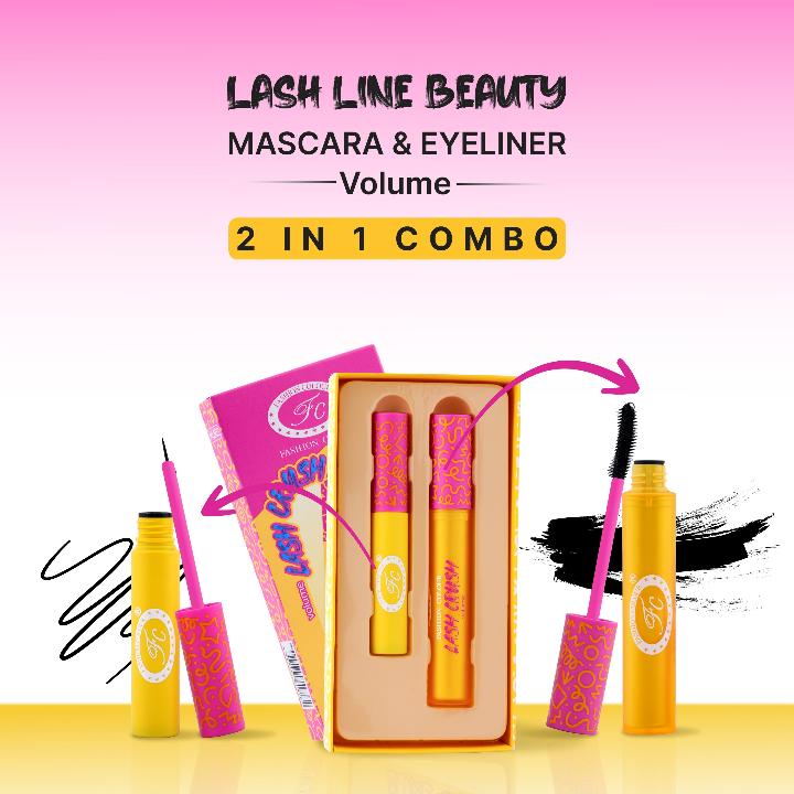 Lash Line Beauty Volume 2 in 1 Mascara & Eyeliner (7gm+6ml)