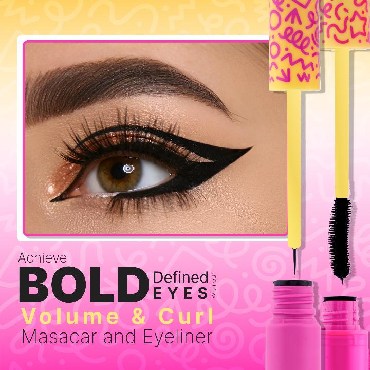 Lash Line Beauty Volume & Curly 2 in 1 Mascara & Eyeliner (7gm+6ml)