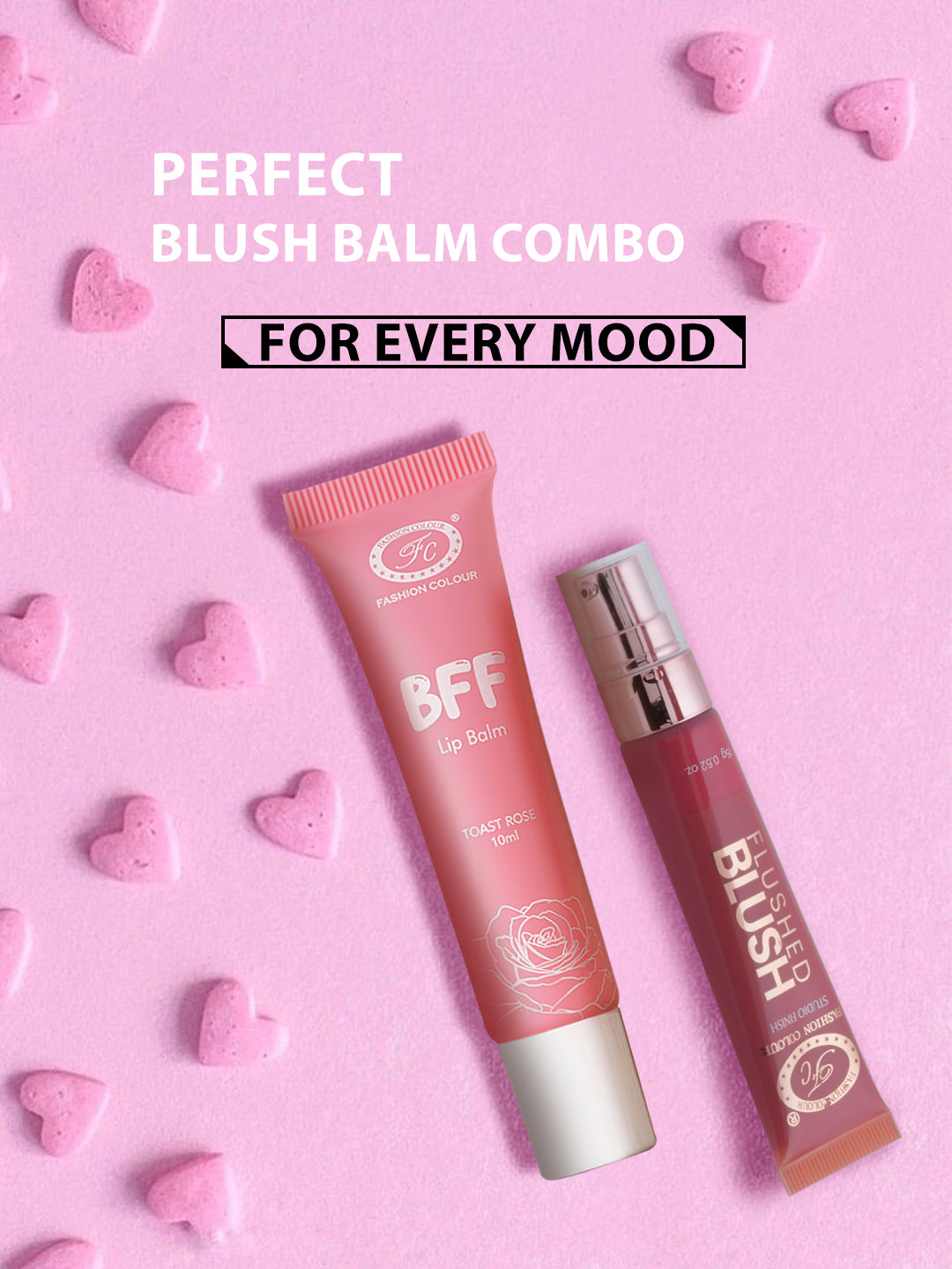 Studio Finish Flushed Blush (Rose Red,15ml) & BFF Lip Balm (TOAST ROSE, 10ml)