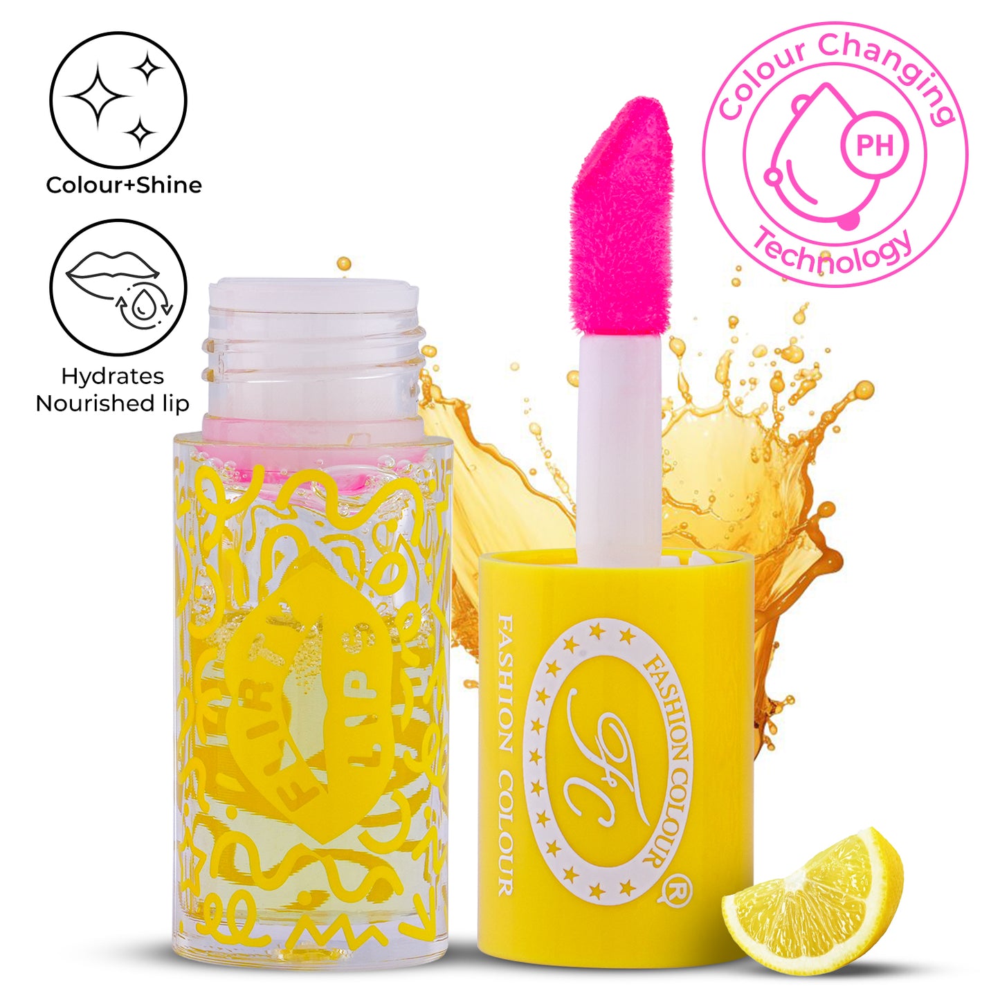 Flirty Lips Lip & Cheek oil for Women | Colour Changing PH Lip Oil | Infused with Skin Loving Ingredients | Long-Lasting Nourishment, Hydration, 4ml