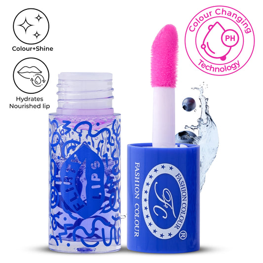 Flirty Lips Lip & Cheek oil for Women | Colour Changing PH Lip Oil | Infused with Skin Loving Ingredients | Long-Lasting Nourishment, Hydration, 4ml