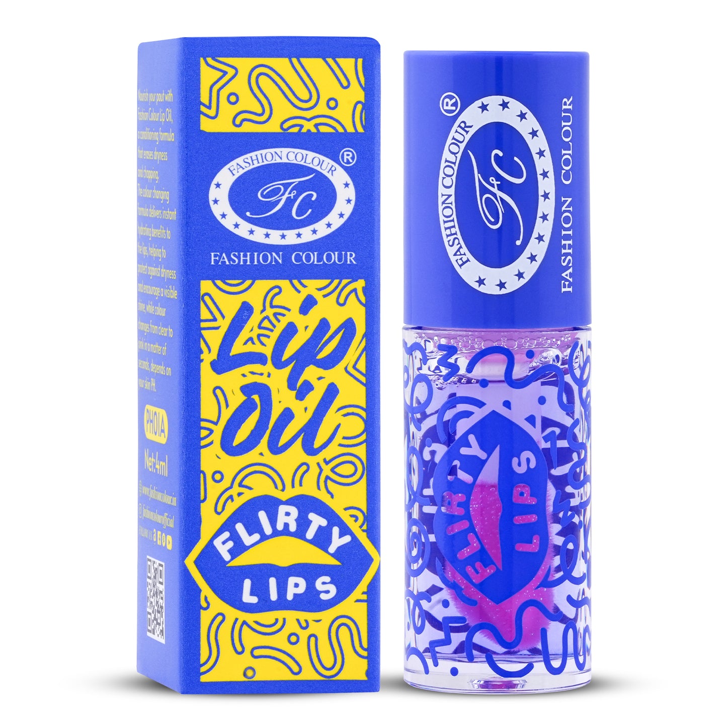 Flirty Lips Lip & Cheek oil for Women | Colour Changing PH Lip Oil | Infused with Skin Loving Ingredients | Long-Lasting Nourishment, Hydration, 4ml