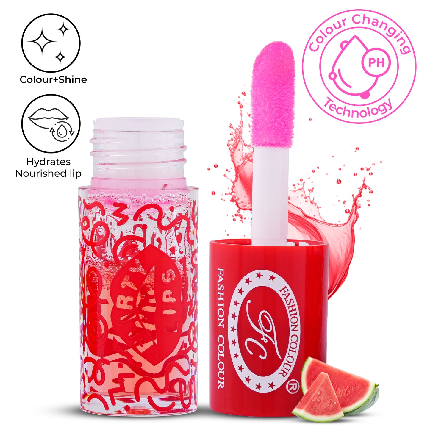 Flirty Lips Lip & Cheek oil for Women | Colour Changing PH Lip Oil | Infused with Skin Loving Ingredients | Long-Lasting Nourishment, Hydration, 4ml