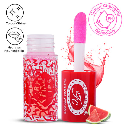 Flirty Lips Lip & Cheek oil for Women | Colour Changing PH Lip Oil | Infused with Skin Loving Ingredients | Long-Lasting Nourishment, Hydration, 4ml