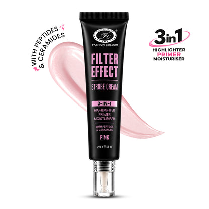 Filter Effect Strobe Cream 3in1 Highlighter+Primer+Moisturiser with Peptides & Ceramides