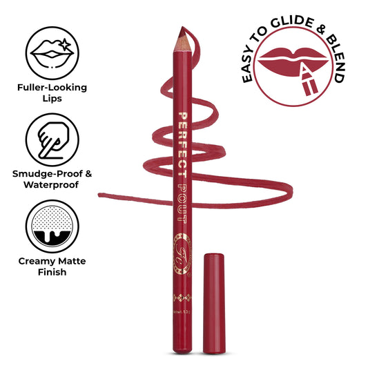 Perfect Pout Matte Lipliner | Glides on Smoothly | Matt Finish | Waterproof | Long-lasting | One Swipe Smooth Application
