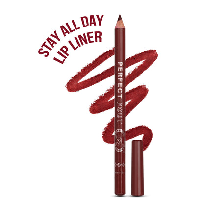 Perfect Pout Matte Lipliner | Glides on Smoothly | Matt Finish | Waterproof | Long-lasting | One Swipe Smooth Application