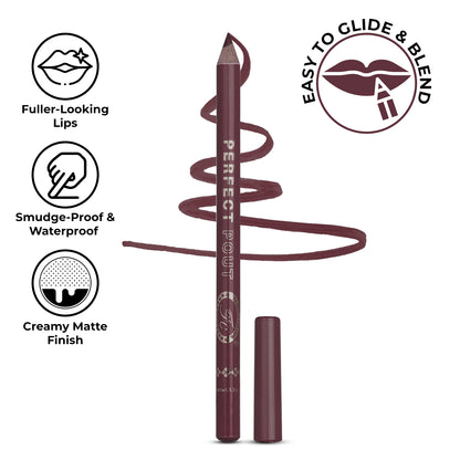 Perfect Pout Matte Lipliner | Glides on Smoothly | Matt Finish | Waterproof | Long-lasting | One Swipe Smooth Application