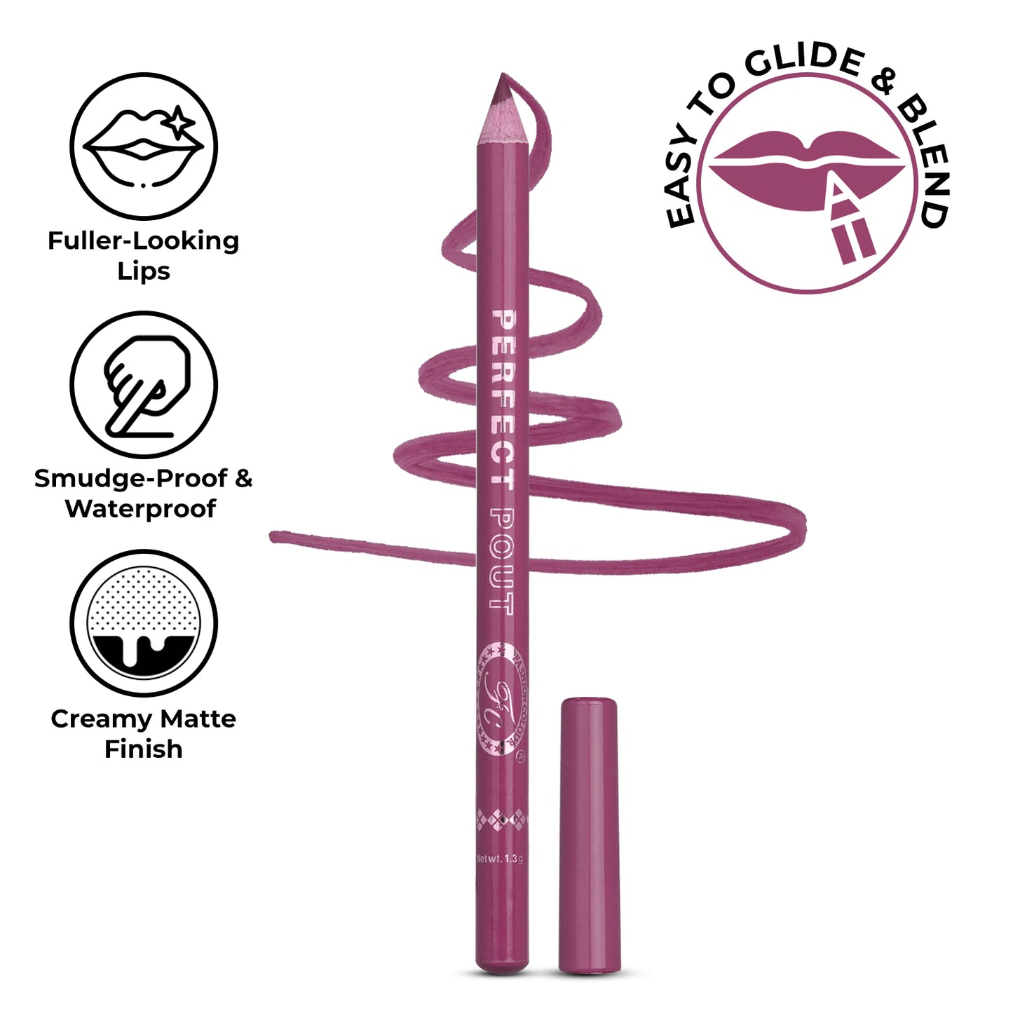 Perfect Pout Matte Lipliner | Glides on Smoothly | Matt Finish | Waterproof | Long-lasting | One Swipe Smooth Application