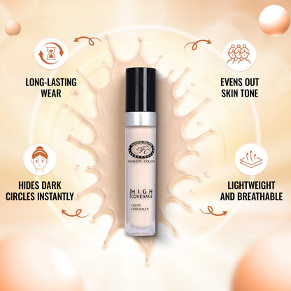 High Coverage Liquid Concealer for HD Matte Finish | Long Lasting & Non-sticky