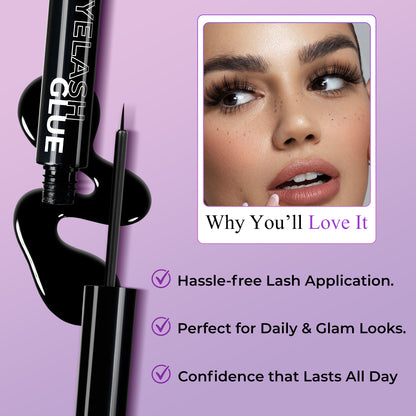 Eyelash Glue – Long Lasting, Strong Hold, Waterproof, Quick Dry Formula (5ml)