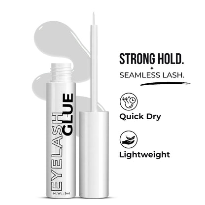 Eyelash Glue – Long Lasting, Strong Hold, Waterproof, Quick Dry Formula (5ml)