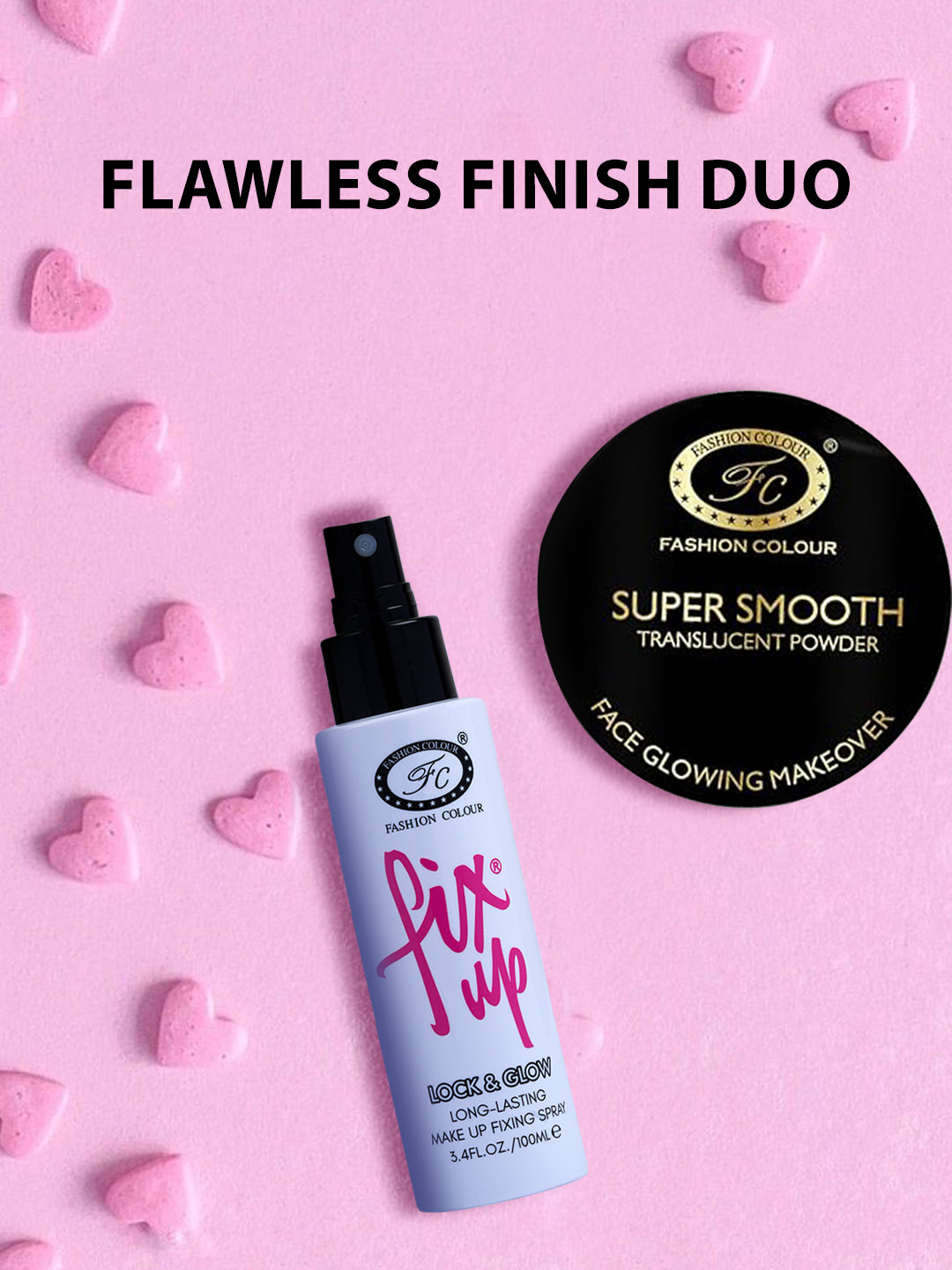 Super Smooth Translucent Powder (Shade 01- 15g) & Fix Up Fixing Spray (100ml)