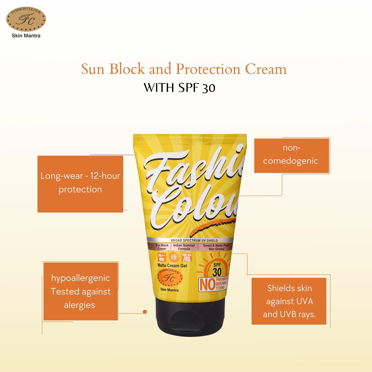 Fashion Colour Sun Block Cream