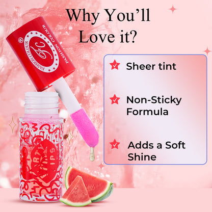 Flirty Lips Lip & Cheek oil for Women | Colour Changing PH Lip Oil | Infused with Skin Loving Ingredients | Long-Lasting Nourishment, Hydration, 4ml